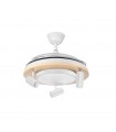 Ventilador de Techo GLADIATOR APP Blanco/Haya DC 37+15W 3980Lm 3 Aspas CCT