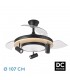 Ventilador de Techo GLADIATOR APP Negro/Haya DC 37+15W 3980Lm 3 Aspas CCT