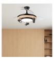 Ventilador de Techo GLADIATOR APP Negro/Haya DC 37+15W 3980Lm 3 Aspas CCT