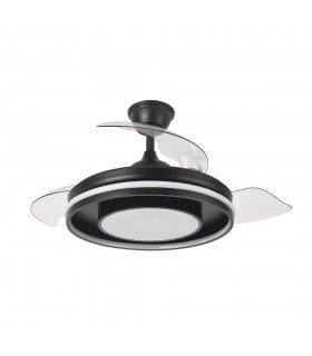 Ventilador de Techo PITUFO APP Negro DC 57W 3990Lm 3 Aspas RGB+CCT