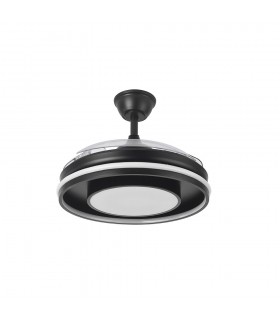 Ventilador de Techo PITUFO APP Negro DC 57W 3990Lm 3 Aspas RGB+CCT