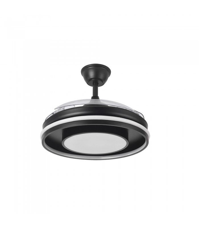 Ventilador de Techo PITUFO APP Negro DC 57W 3990Lm 3 Aspas RGB+CCT