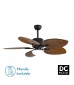 Ventilador Led Colla 5 Aspas 26W 2950Lm CCT Marrón / Negro