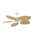 Ventilador Led Colla 5 Aspas 26W 2950Lm CCT Blanco/Haya