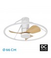 Ventilador de Techo OPORTO XS APP Blanco DC 46W 4600Lm 3 Aspas Haya CCT