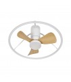 Ventilador de Techo OPORTO XS APP Blanco DC 46W 4600Lm 3 Aspas Haya CCT