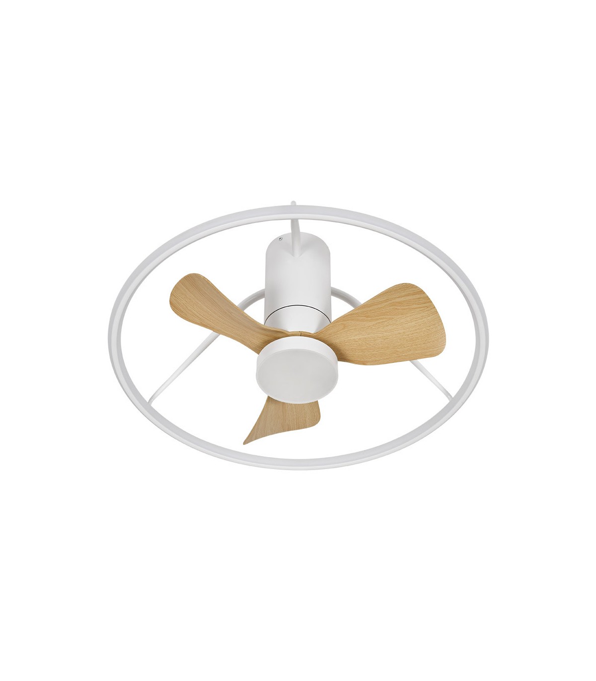 Ventilador de Techo OPORTO XS APP Blanco DC 46W 4600Lm 3 Aspas Haya CCT