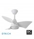 Ventilador de Techo JAGUAR Blanco DC 30W 3000Lm 3 Aspas Blanco CCT