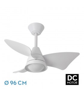 Ventilador de Techo JAGUAR Blanco DC 30W 3000Lm 3 Aspas Blanco CCT