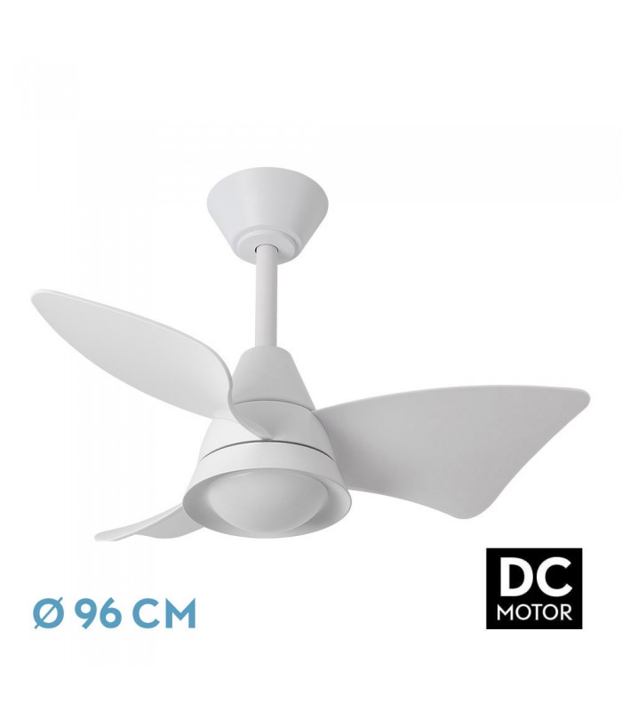 Ventilador de Techo JAGUAR Blanco DC 30W 3000Lm 3 Aspas Blanco CCT