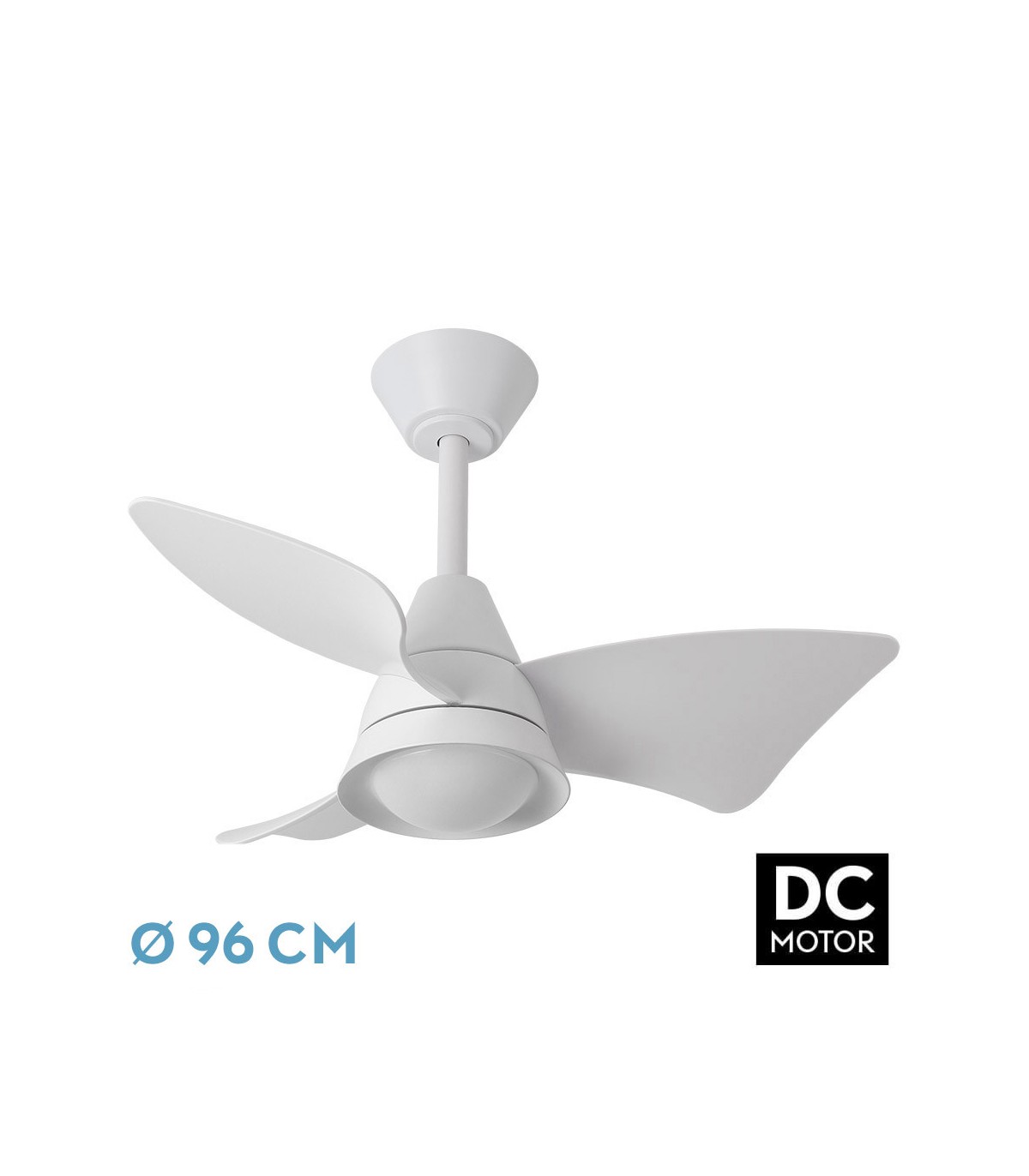 Ventilador de Techo JAGUAR Blanco DC 30W 3000Lm 3 Aspas Blanco CCT