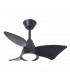 Ventilador de Techo JAGUAR Negro DC 30W 3000Lm 3 Aspas Negro CCT