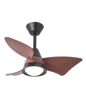 Ventilador de Techo JAGUAR Negro DC 30W 3000Lm 3 Aspas Roble CCT