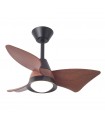 Ventilador de Techo JAGUAR Negro DC 30W 3000Lm 3 Aspas Roble CCT