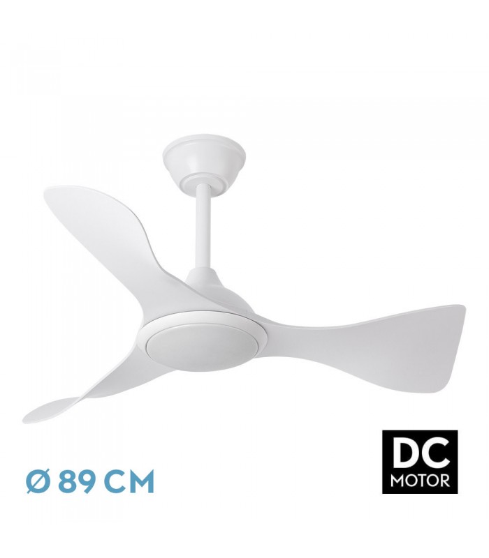 Ventilador de Techo CAIMAN Blanco DC 36W 3600Lm 3 Aspas Blanco CCT