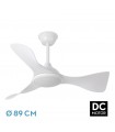 Ventilador de Techo CAIMAN Blanco DC 36W 3600Lm 3 Aspas Blanco CCT