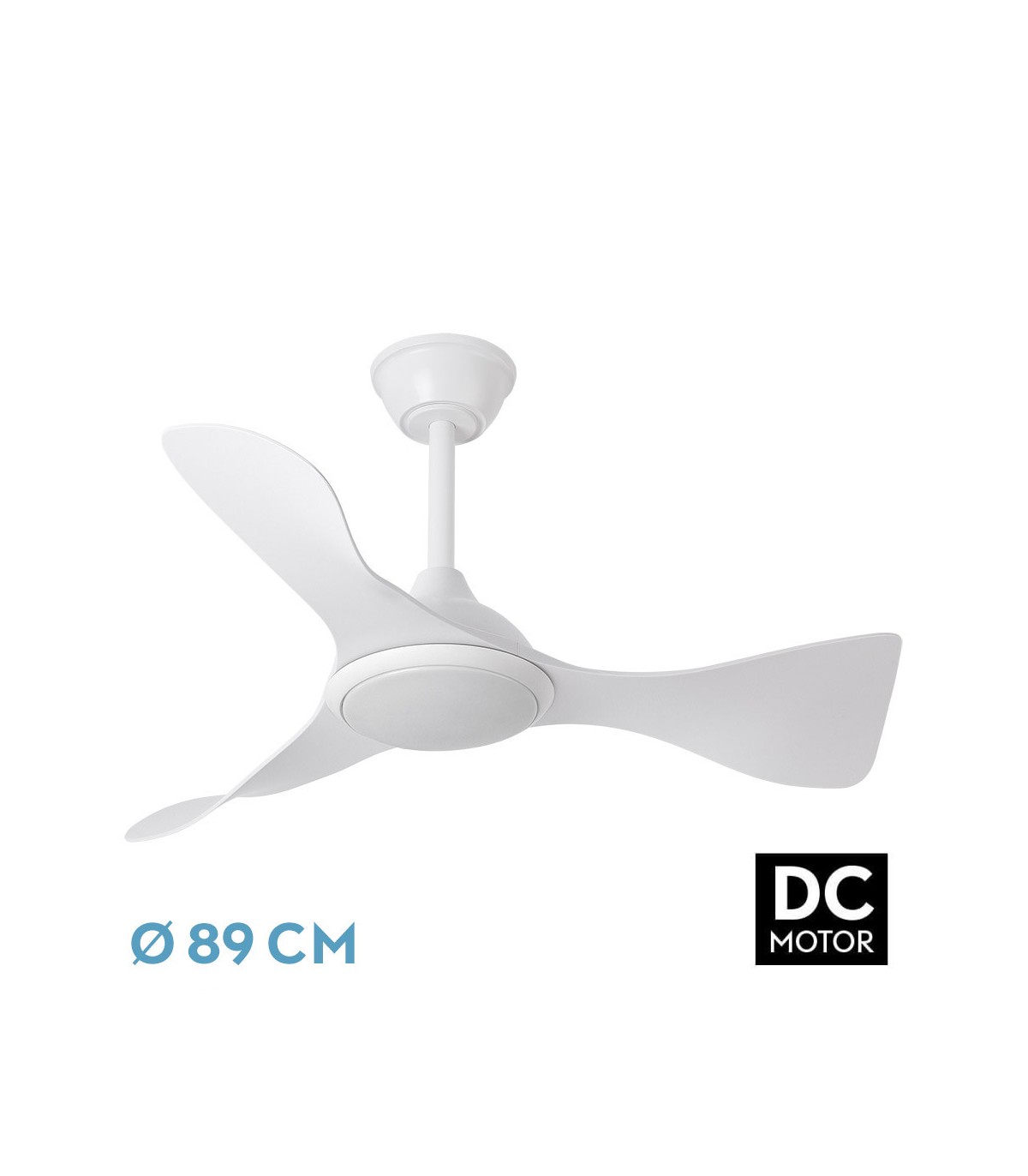 Ventilador de Techo CAIMAN Blanco DC 36W 3600Lm 3 Aspas Blanco CCT