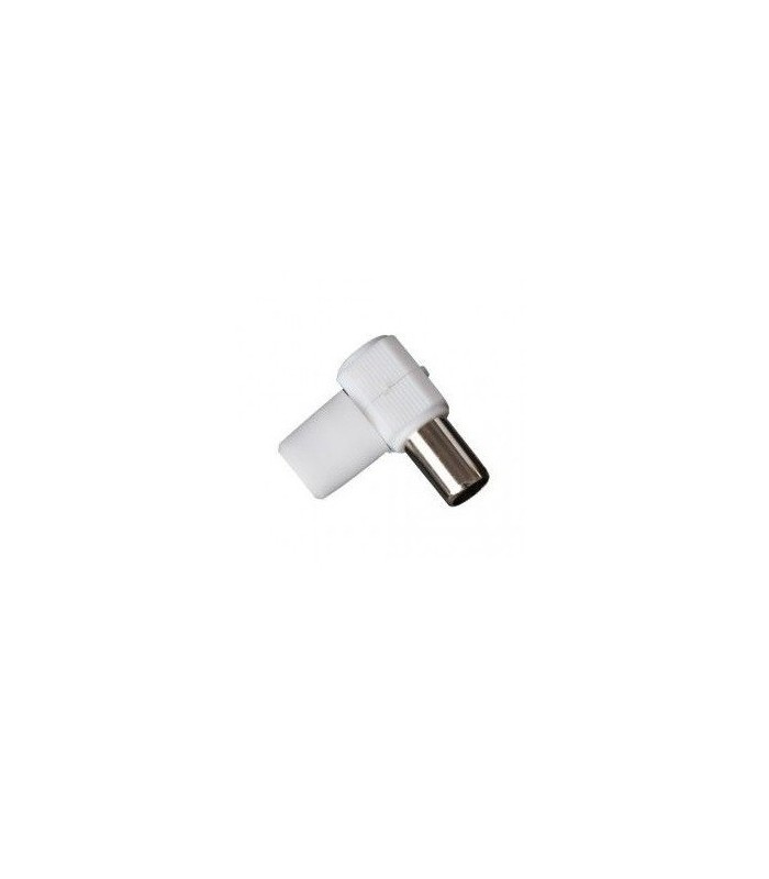 Conector macho TV acodado