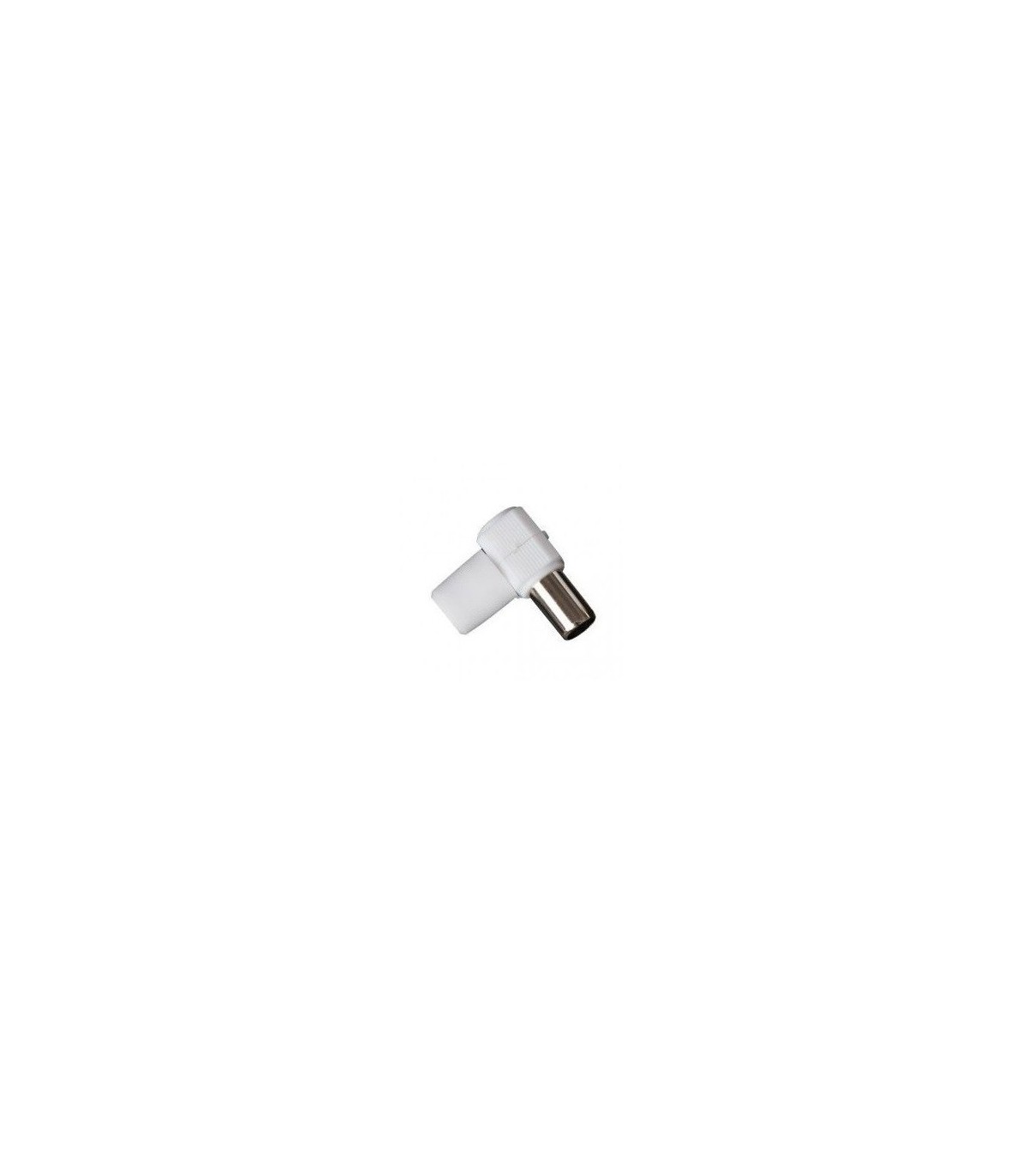 Conector macho TV acodado