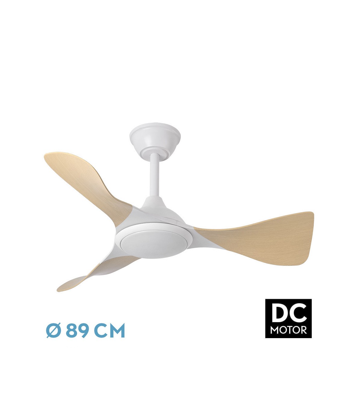 Ventilador de Techo CAIMAN Blanco DC 36W 3600Lm 3 Aspas Haya CCT