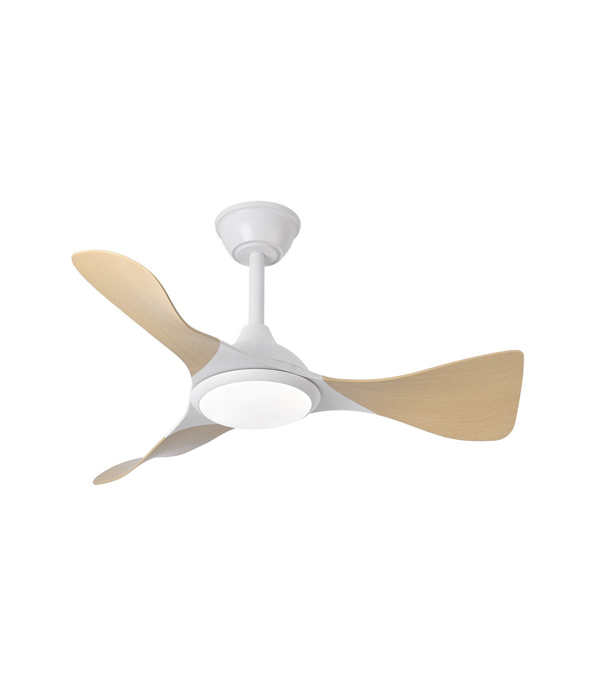 Ventilador de Techo CAIMAN Blanco DC 36W 3600Lm 3 Aspas Haya CCT