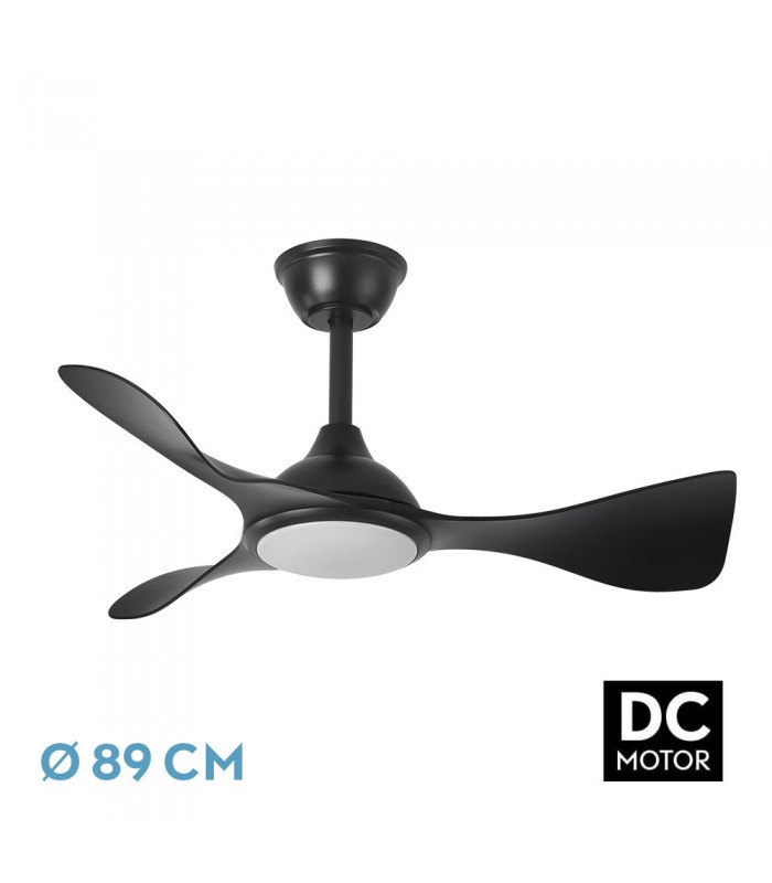 Ventilador de Techo CAIMAN Negro DC 36W 3600Lm 3 Aspas Negro CCT