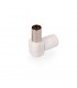 Conector hembra TV acodado