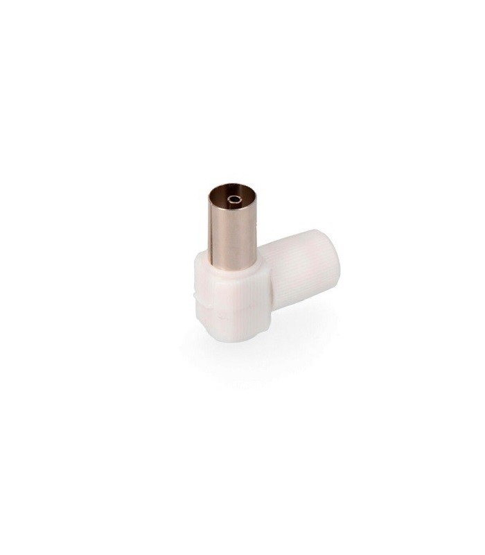 Conector hembra TV acodado