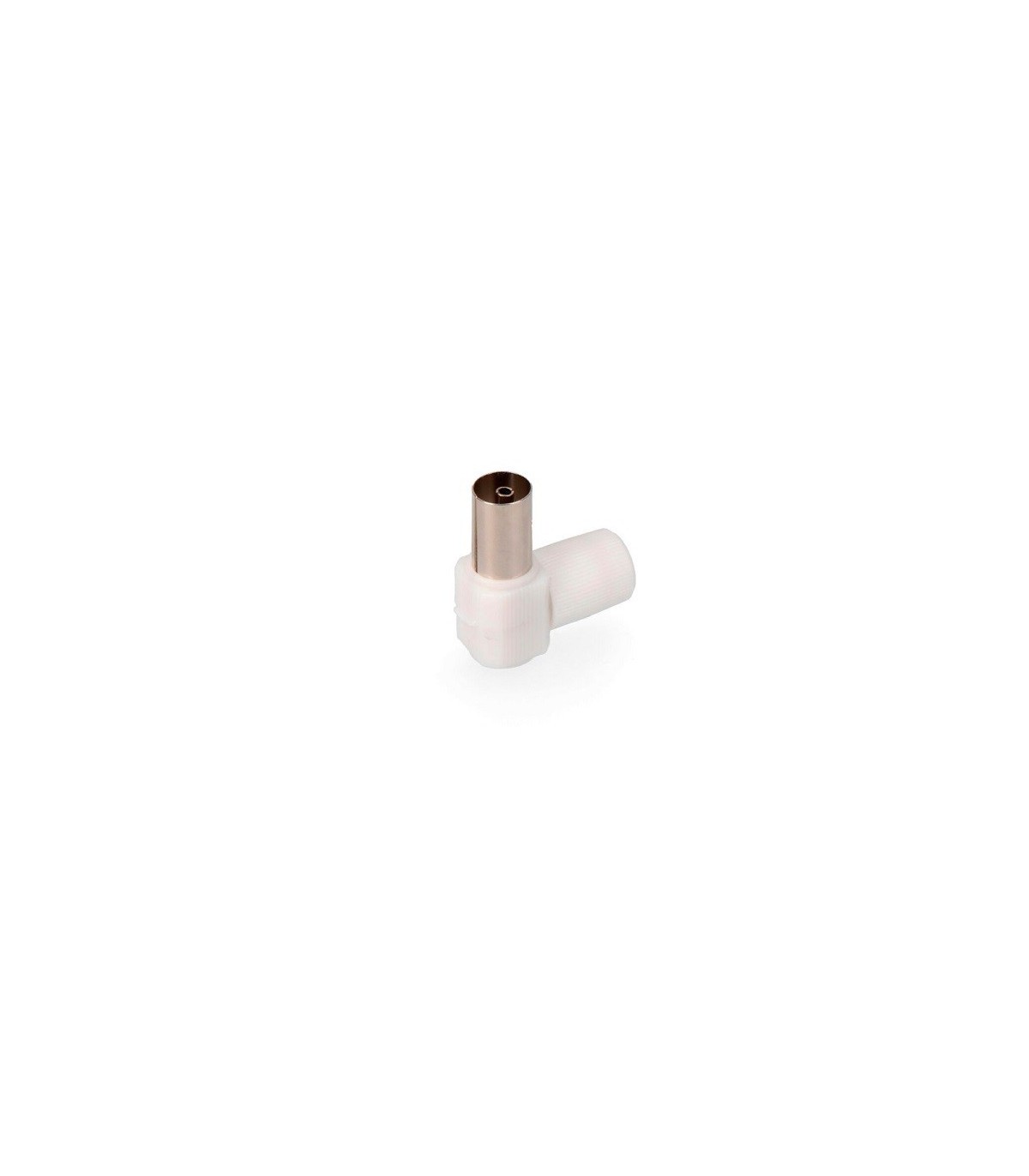 Conector hembra TV acodado