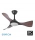 Ventilador de Techo CAIMAN Negro DC 36W 3600Lm 3 Aspas Roble CCT