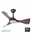 Ventilador de Techo CAIMAN Negro DC 36W 3600Lm 3 Aspas Roble CCT
