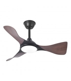Ventilador de Techo CAIMAN Negro DC 36W 3600Lm 3 Aspas Roble CCT
