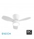 Ventilador de Techo PITON Blanco DC 24W 2160Lm 3 Aspas Blanco CCT