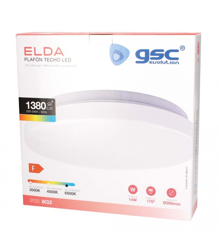 Plafón Superficie ELDA 14W 1380Lm Redondo