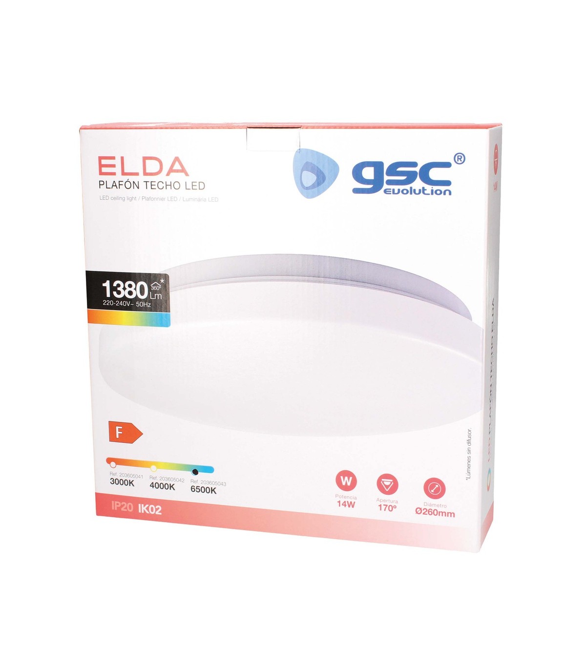 Plafón Superficie ELDA 14W 1380Lm Redondo