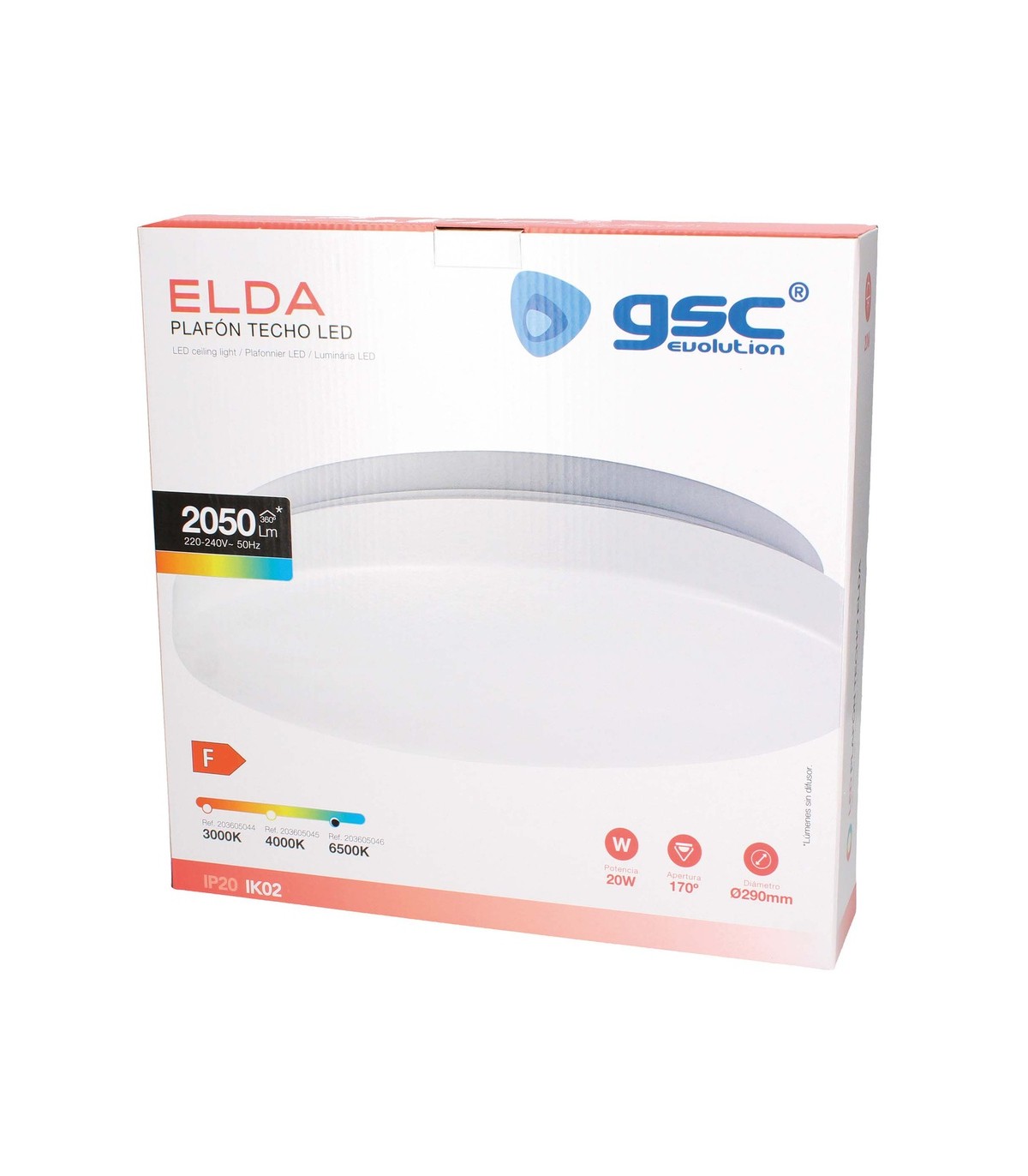 Plafón Superficie ELDA 20W 2050Lm Redondo