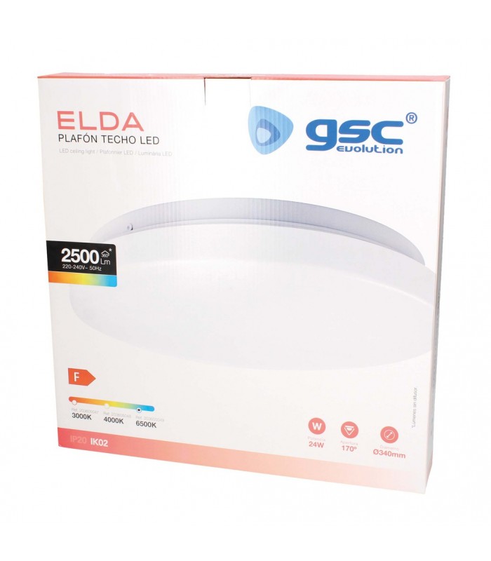 Plafón Superficie ELDA 24W 2500Lm Redondo