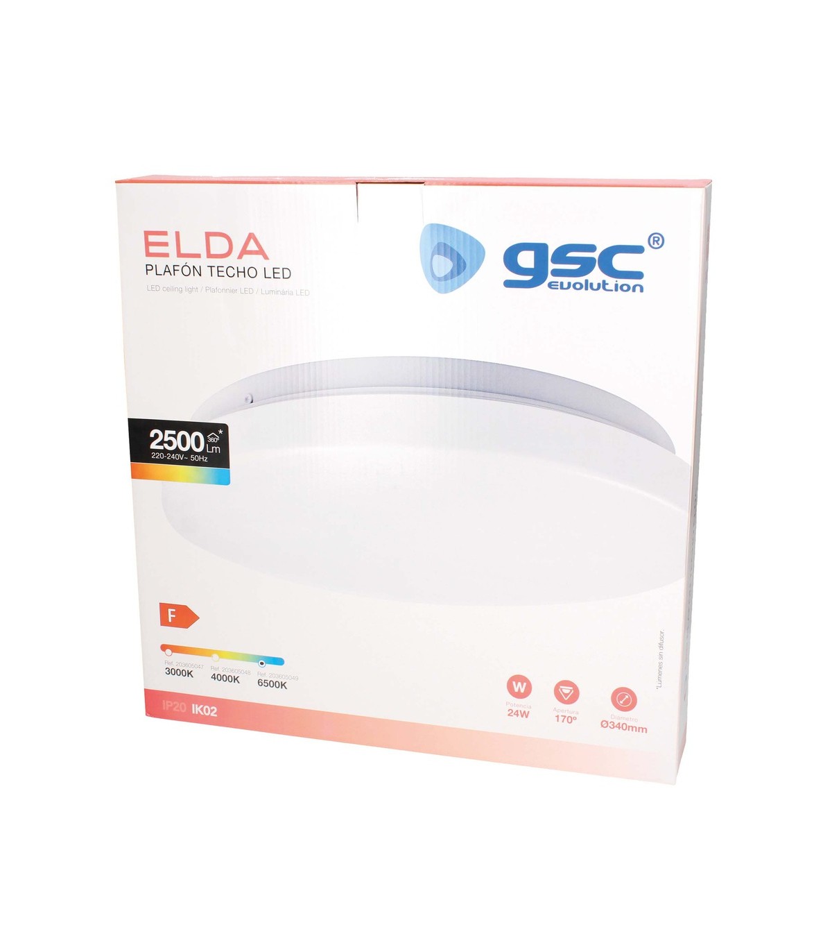 Plafón Superficie ELDA 24W 2500Lm Redondo