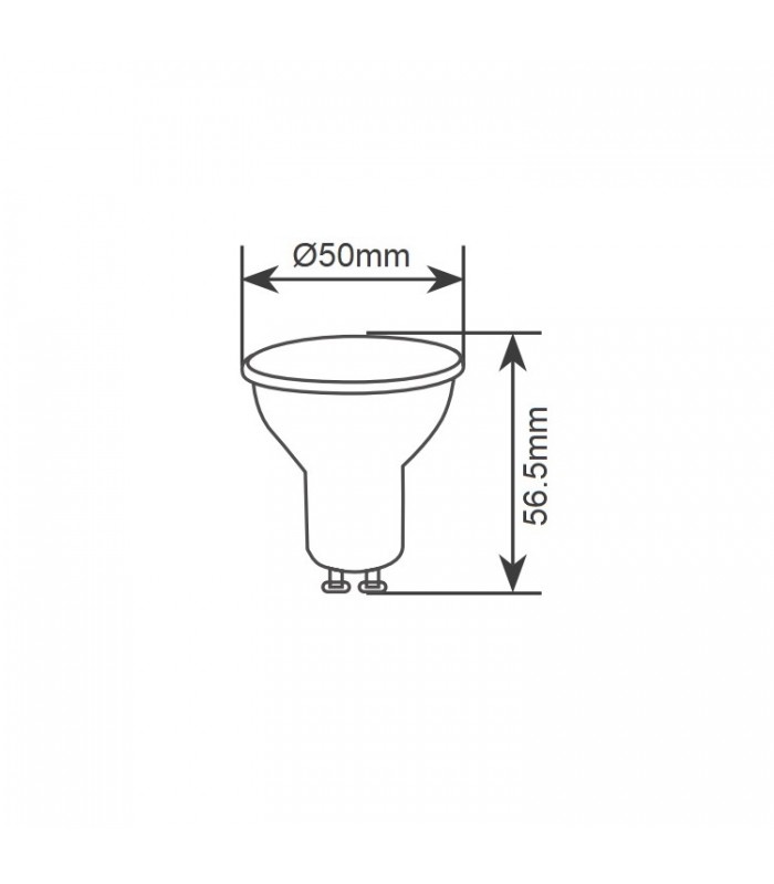Bombilla Dicroica GU10 10W 1000Lm IP20