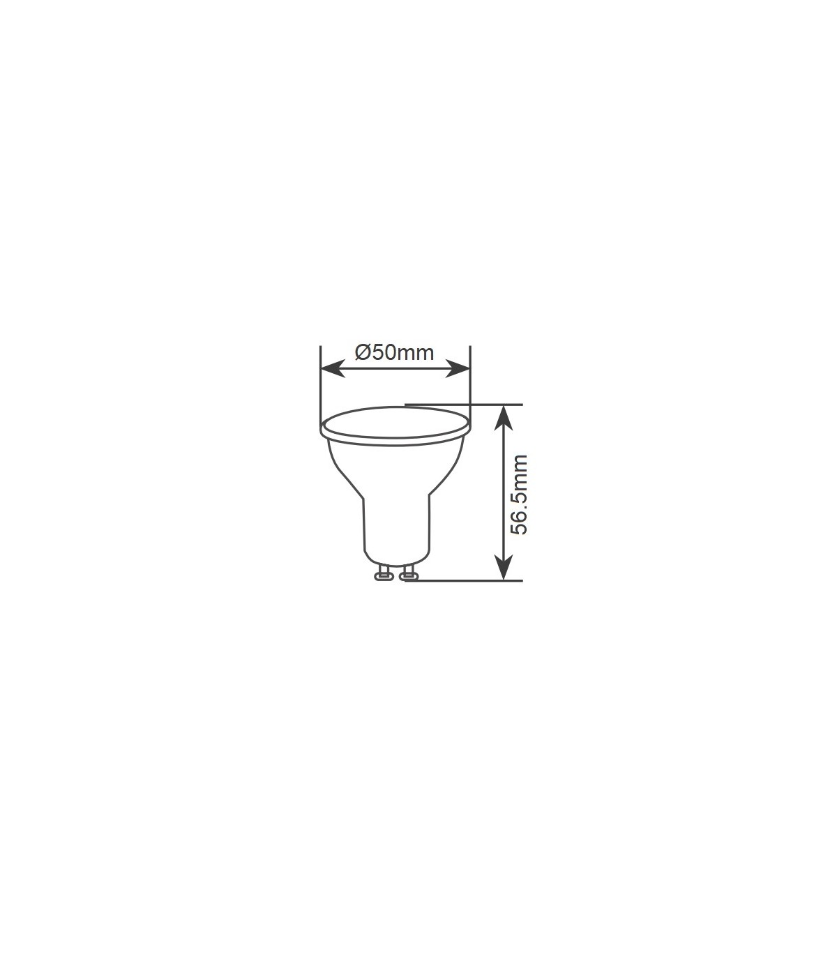 Bombilla Dicroica GU10 10W 1000Lm IP20