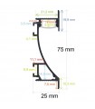 Perfil Aluminio SCAUT Empotrar -2 Metros-