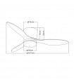 Ventilador de Techo EMILY-L Blanco APP DC Sin Luz 3 Aspas Blanco