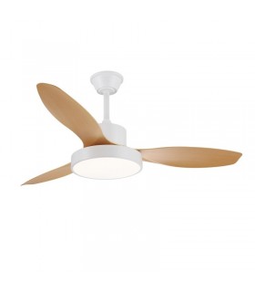 Ventilador de Techo GINNA-XL Blanco APP DC 36W 3000Lm 3 Aspas Haya CCT