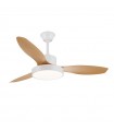 Ventilador de Techo GINNA-XL Blanco APP DC 36W 3000Lm 3 Aspas Haya CCT