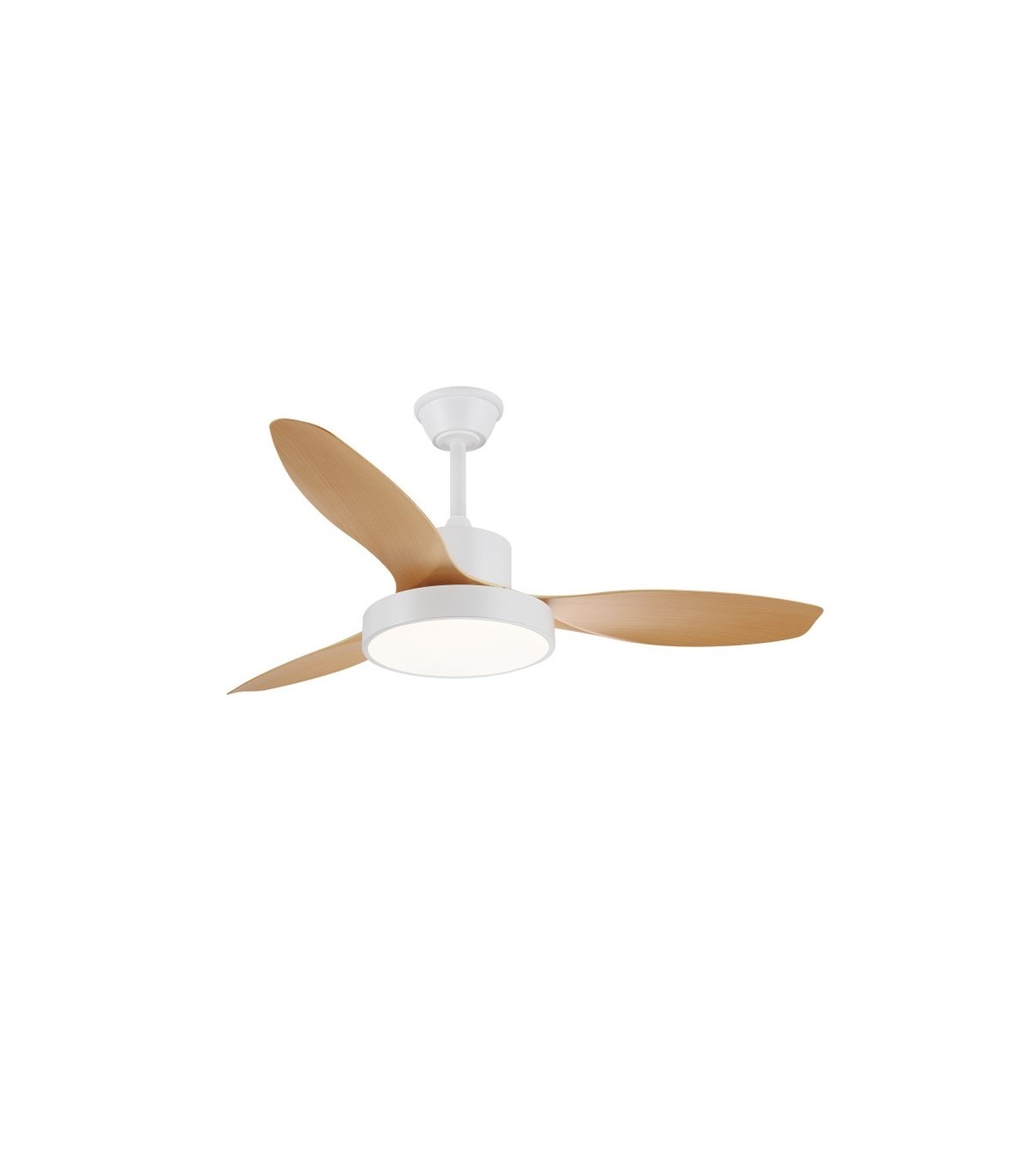Ventilador de Techo GINNA-XL Blanco APP DC 36W 3000Lm 3 Aspas Haya CCT