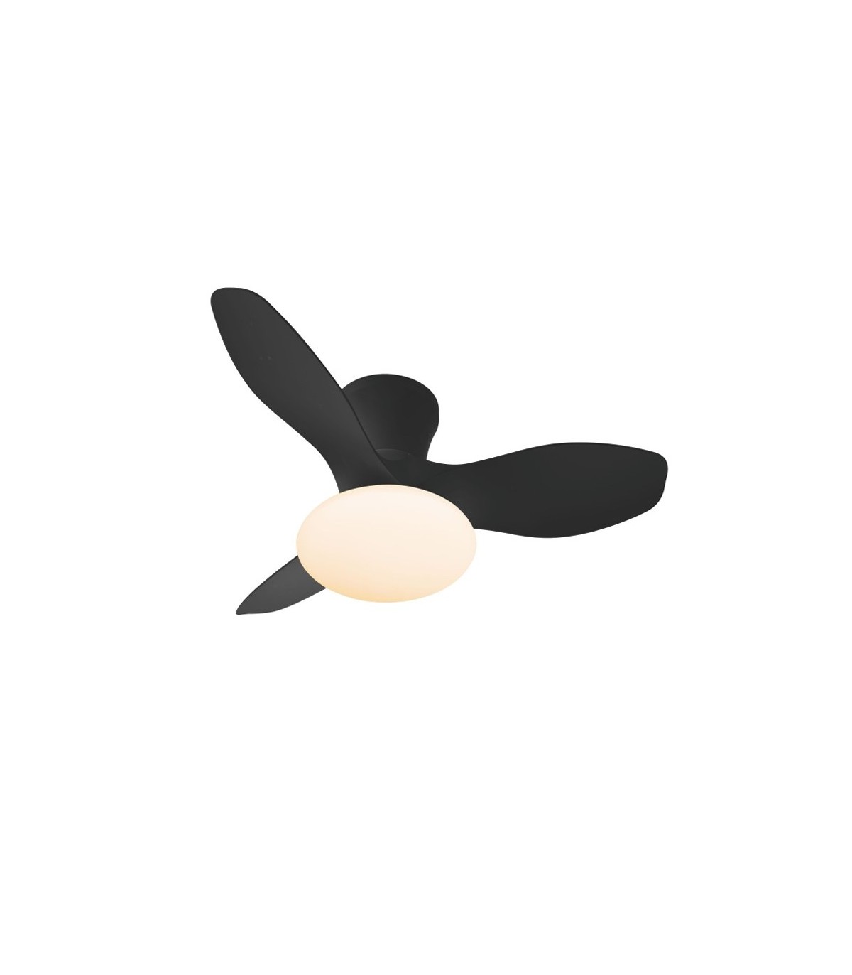 Ventilador de Techo TULIP Negro APP DC 36W 3000Lm 3 Aspas Negro CCT