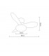 Ventilador de Techo TULIP Negro APP DC 36W 3000Lm 3 Aspas Negro CCT