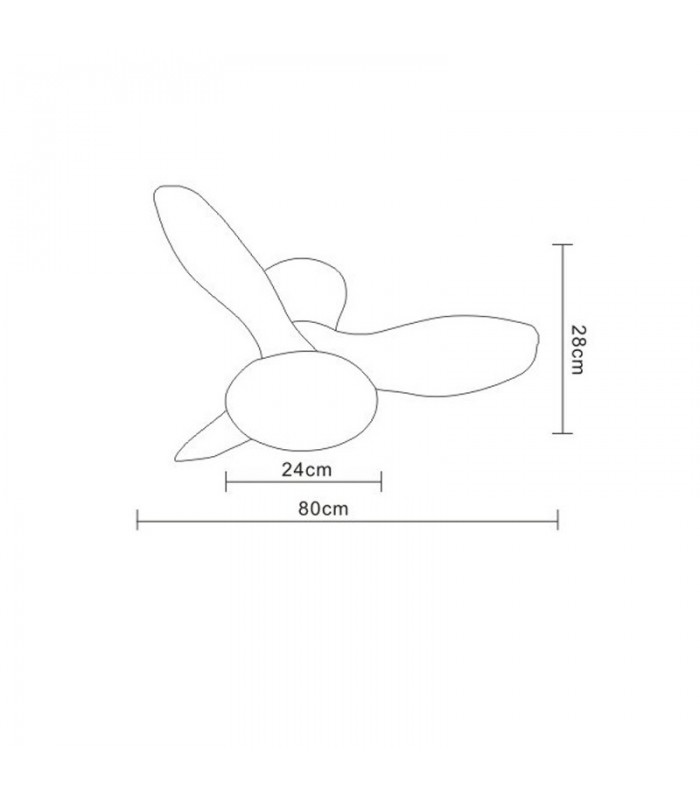 Ventilador de Techo TULIP Negro APP DC 36W 3000Lm 3 Aspas Negro CCT