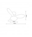 Ventilador de Techo TULIP Negro APP DC 36W 3000Lm 3 Aspas Negro CCT