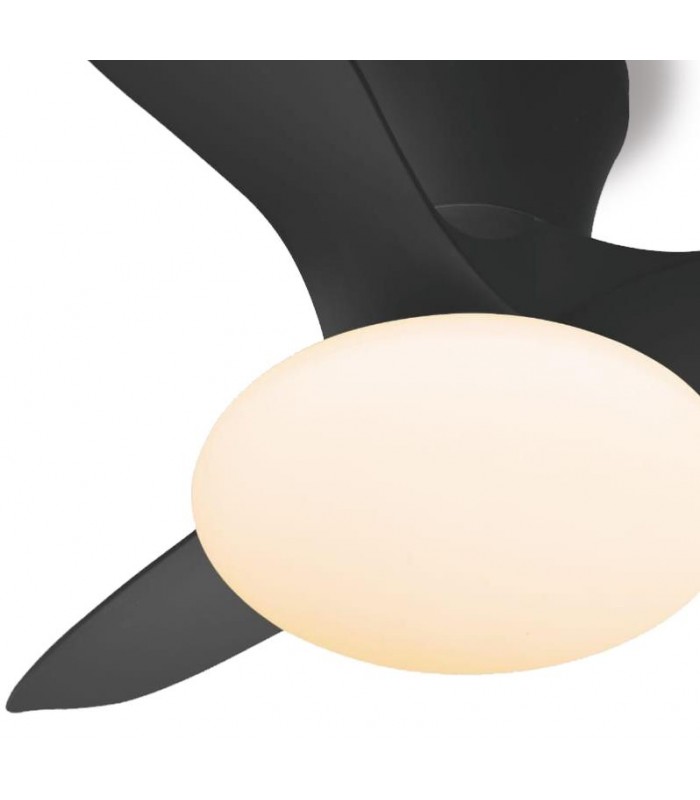 Ventilador de Techo TULIP Negro APP DC 36W 3000Lm 3 Aspas Negro CCT